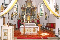 Innenansicht der Pfarrkirche Brennberg
